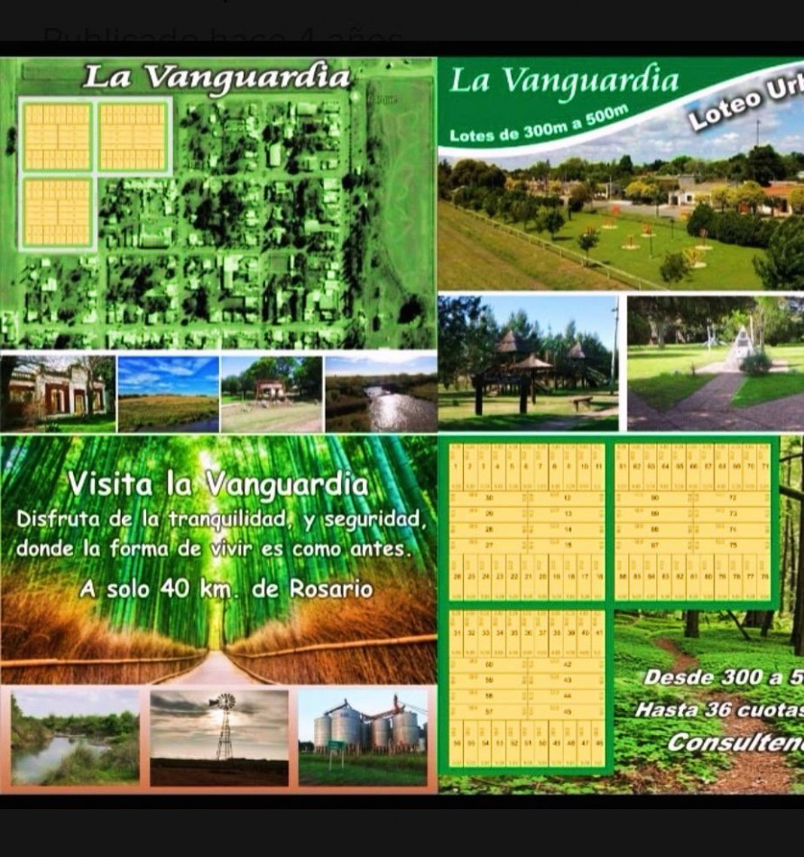 Terrenos de 500 m2 - LOTEO 1°  ETAPA PRE VENTA - LA VANGUARDIA SE ESCUCHAN OFERTAS VEHICULO EN PARTE DE PAGO