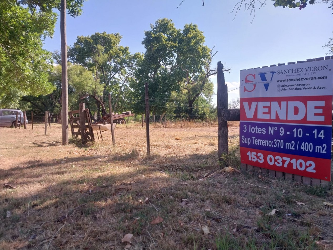 VENTA: 3 LOTES JUNTOS O SEPARADOS SE ESCUCHAN OFERTAS EXCELENTE UBICACION CON SALIDA A LA RUTA VALOR NEGOCIABLE